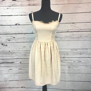 Light beige lace overlay dress by Aqua